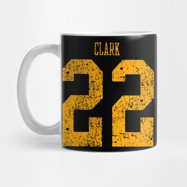 Caitlin Clark Yellow Distressed Jersey Number 22 by DurenOys